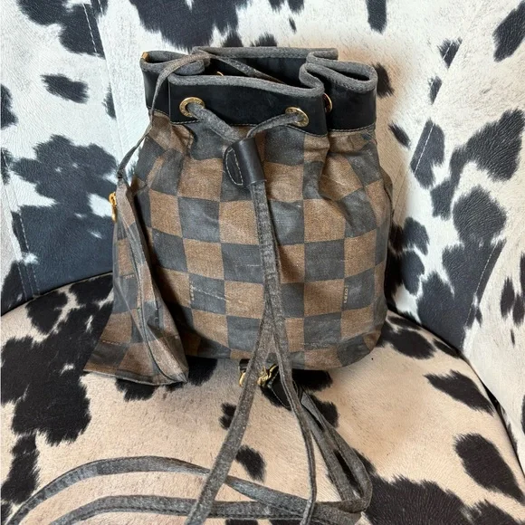 Fendi Black and Brown Checkered Backpack - Picture 7 of 16